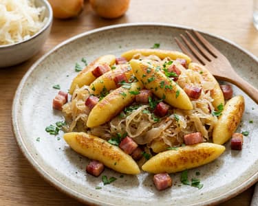 Schupfnudeln with Sauerkraut