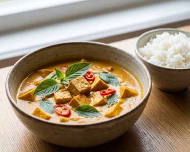 Kürbis-Curry mit Räuchertofu