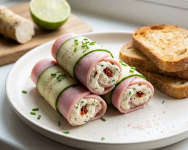 Ham Rolls with Lime and Dried Tomatoes