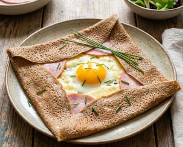 Galette complète | Herzhafter Buchweizen-Pfannkuchen