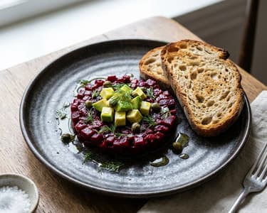 Beetroot Tartare with Avocado and Capers