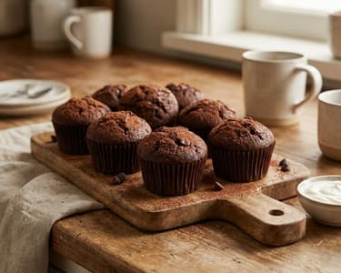 Schnelle Schokomuffins
