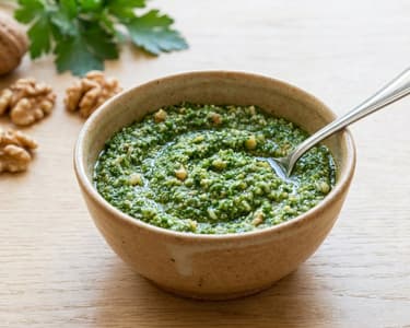 Fresh Parsley Pesto with Walnuts