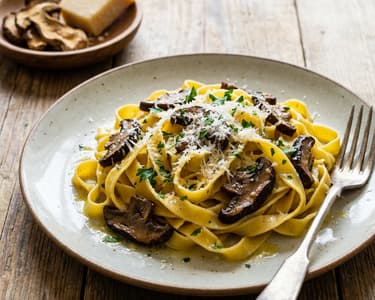 Quick Pasta with Porcini Mushrooms