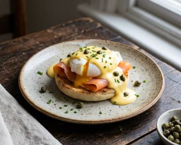 Eggs Benedict mit Räucherlachs