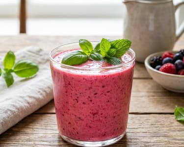 Rosa Mandel-Smoothie | Beeriger Frische-Kick