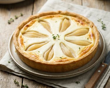 Quark Shortcrust Pastry Cake with Pears