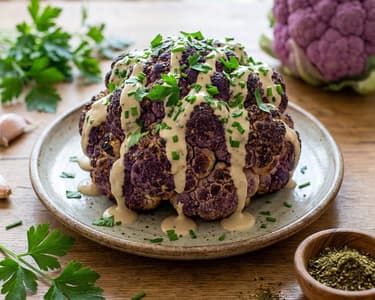Gerösteter Blumenkohl mit Tahini-Dressing