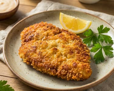 Chicken Schnitzel in a Parmesan Crust