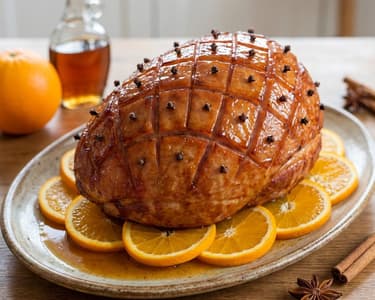 Weihnachtlicher Krustenbraten mit Ahornsirup-Glasur