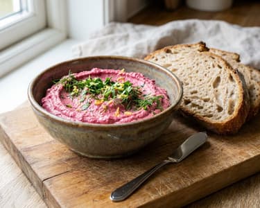 Rote-Bete-Aufstrich mit Tofu | Vegan & Proteinreich