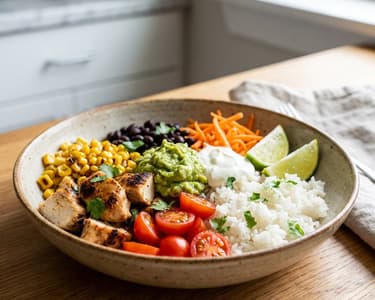 Mexican Bowl with Chicken and Avocado