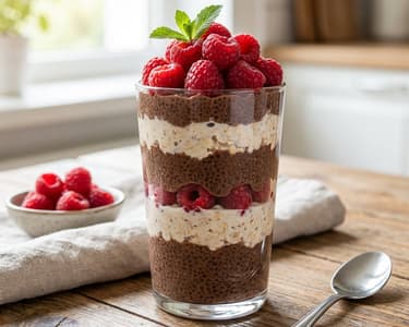 Schoko-Chia-Pudding mit Overnight Oats