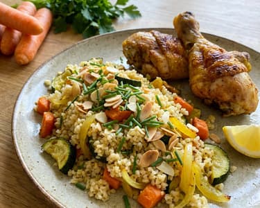 Roasted Chicken with Bulgur Salad | Healthy & Light