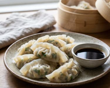 Vegetarische Dumplings asiatische Art | Mit Tofu & Koriander