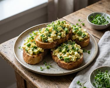 Eiersalat mit Avocado und Bärlauch
