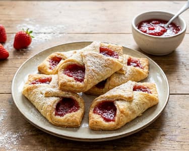 Strawberry Quark Pockets | Fruity Pastries