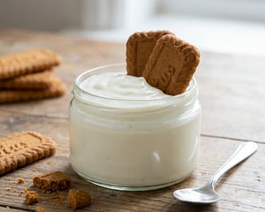 Japanischer Joghurt-Cheesecake mit Lotus Biscoff Keksen