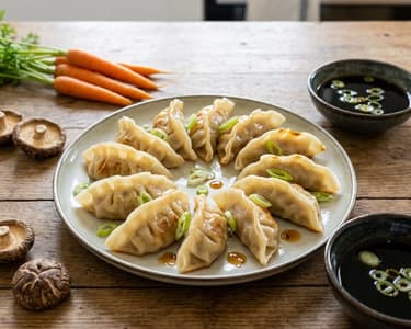 Gyoza mit Tofu und Gemüse