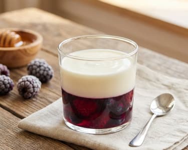 Joghurt-Panna-Cotta mit Waldbeeren