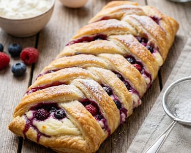 Quark Braid with Forest Berries | Crispy & Fruity