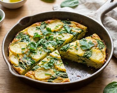 Potato Frittata with Spinach
