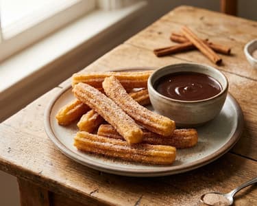 Churros with Chocolate Sauce