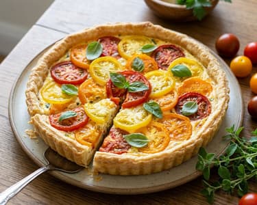 Savory Tomato Ricotta Tart with Fresh Herbs
