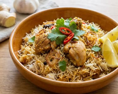 Biryani with Chicken and Coconut Milk