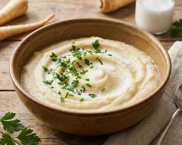 Creamy Parsley Root Puree with Coconut Milk