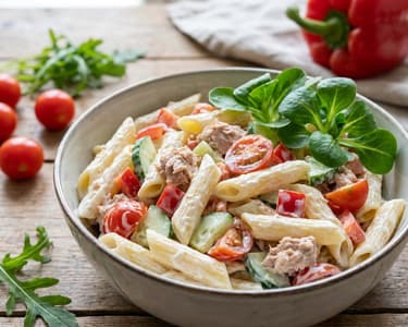 Cremiger Nudelsalat mit Thunfisch | Schnell & Frisch