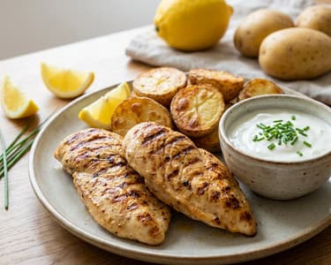 Mariniertes Hähnchen mit Ofenkartoffeln