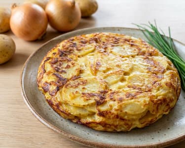 Classic Potato Tortilla with Cheese