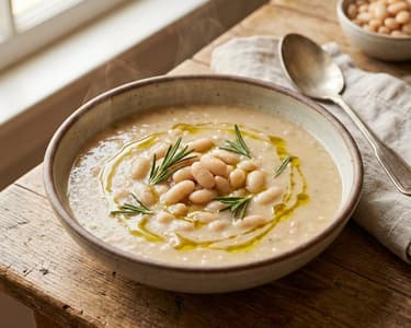 Creamy White Bean Soup with Rosemary