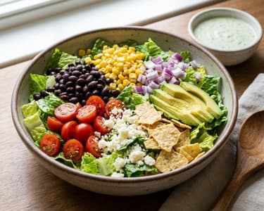 Taco Salad with Homemade Tortilla Chips