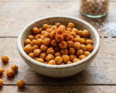 Knusprig geröstete Kichererbsen | Gesunder Snack