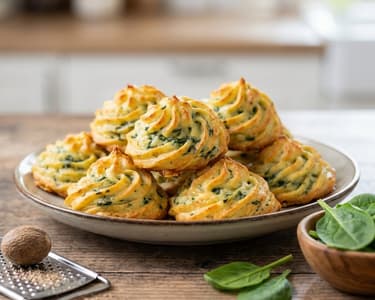 Spinach-Cheese Duchess Potatoes | Savory Snack