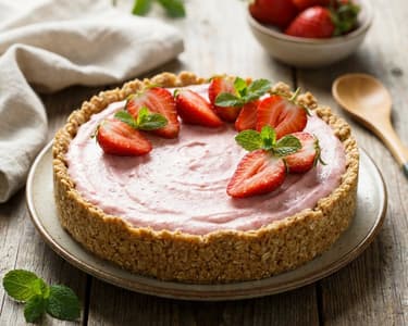 No-Bake Strawberry Quark Cake