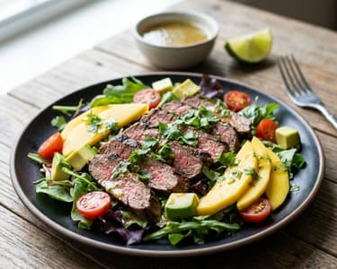 Thai Flank Steak Salad with Mango & Avocado