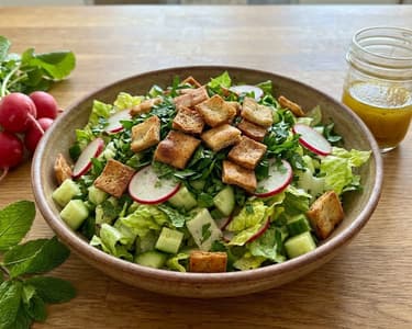 Lebanese Vegetable Salad Fattoush