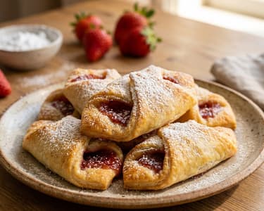 Strawberry Quark Pockets | Fruity Pastries