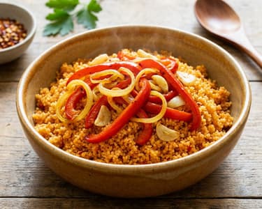 Pikanter Couscous mit Paprika