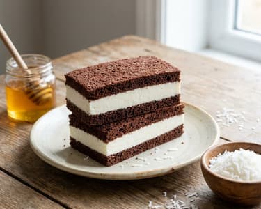 Hausgemachte Milchschnitten | Gesunder Snack mit Quark