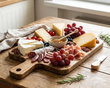 Gourmet Platter with Cheese and Sausage