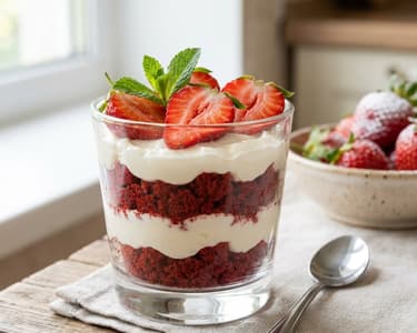 Red Velvet Dessert in a Glass