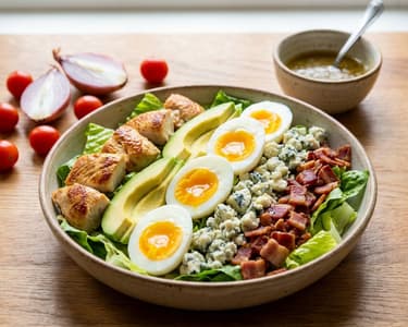 Klassischer Cobb Salad mit Hähnchen und Avocado