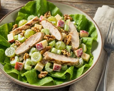 Waldorf Salad with Turkey Breast | Crunchy & Fresh