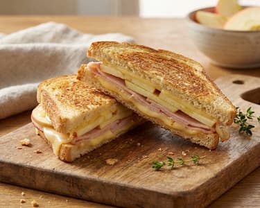 Puten-Panini mit Apfel und Gouda