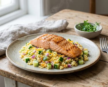 Salmon with Couscous Salad | Light & Fresh