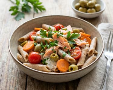 Pasta mit Räucherlachs und Joghurt-Sauce